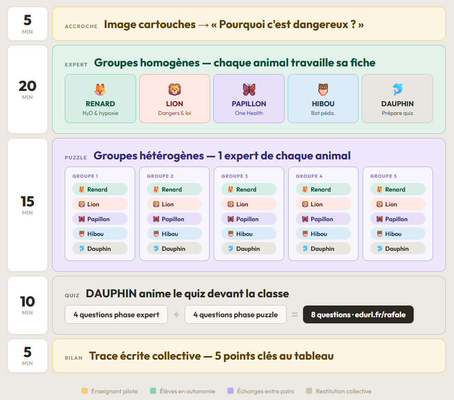 Organisation de la séance
