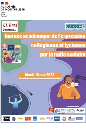 Affiche de la journée de l'expression collégienne et lycéenne par la radio scolaire 2023