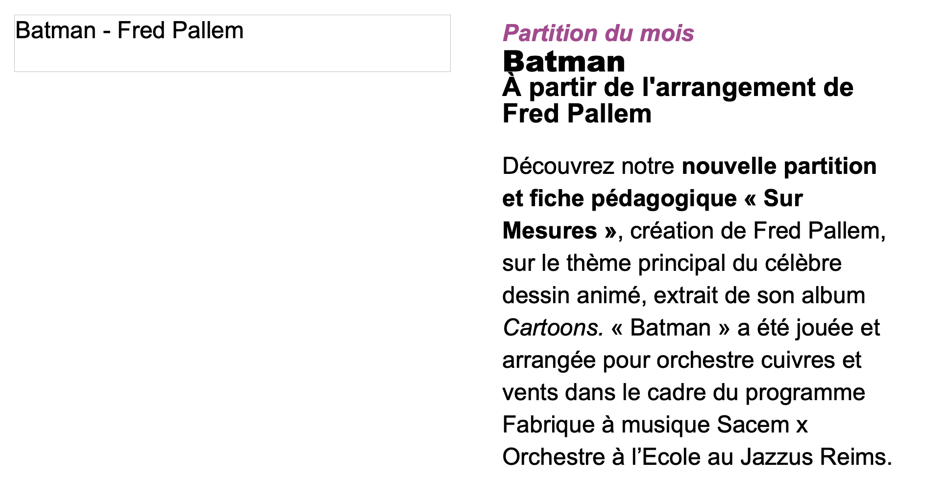 Batman - Fred Pallem