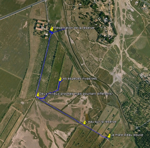 Le trajet enregistré avec LoRdi muni de l’antenne GPS, lors de la sortie