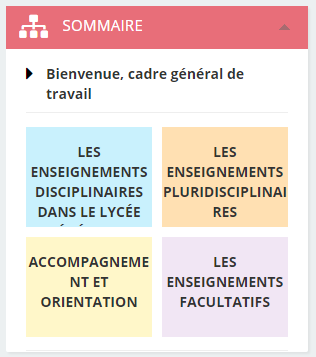 Copie d'écran du parcours de formation