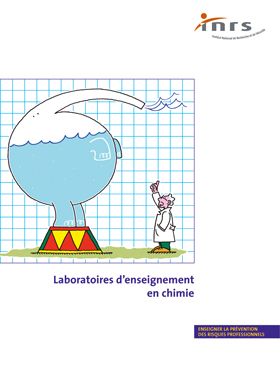 Couverture de la brochure : un récipient géant et un laborantin