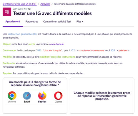 ELEA test modèle