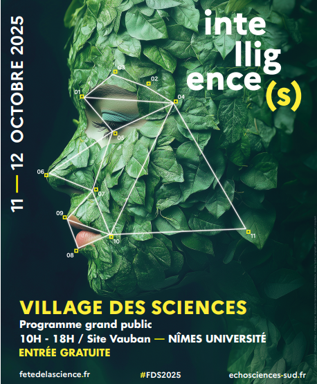 Une tête recouverte de feuilles