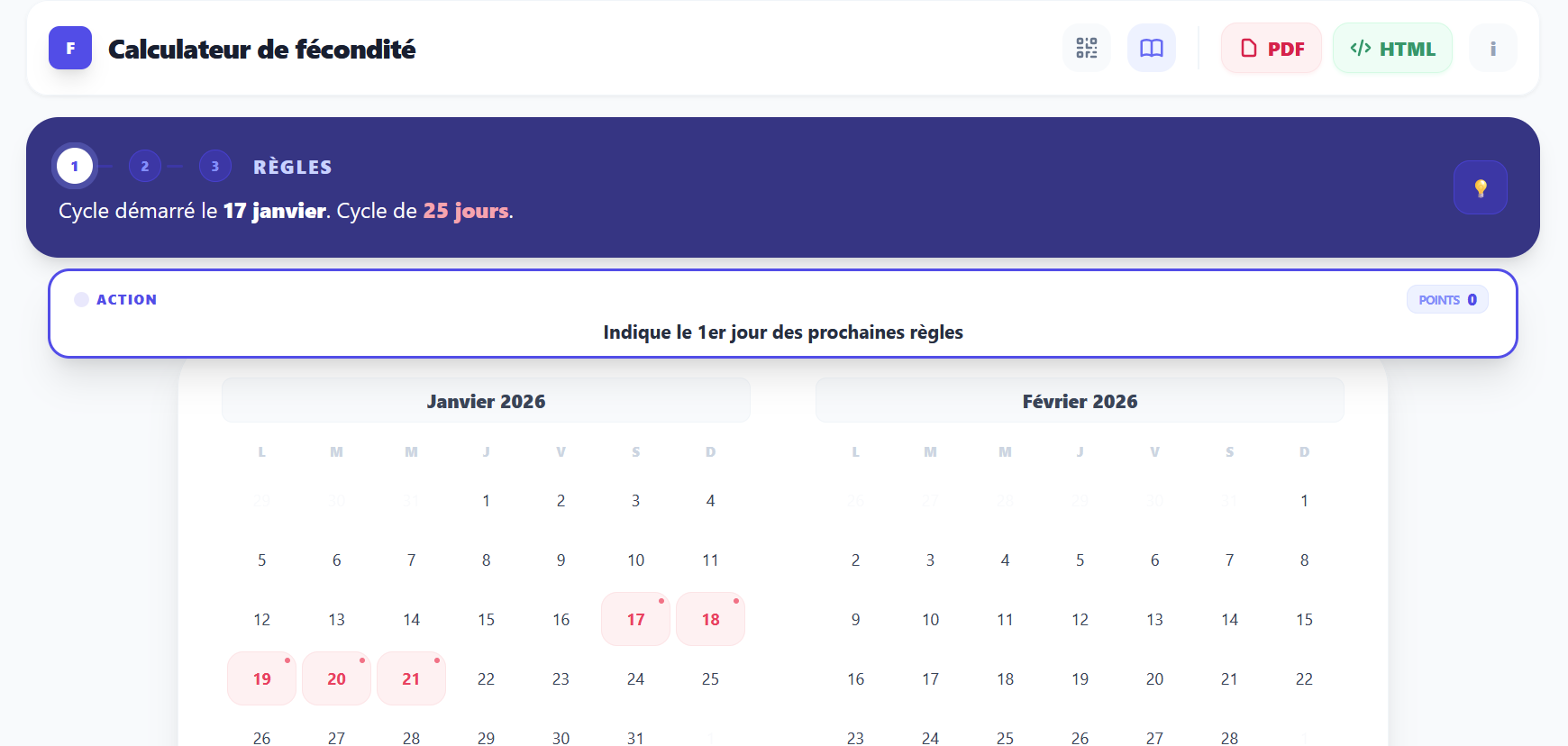 Capture d'écran de l'application