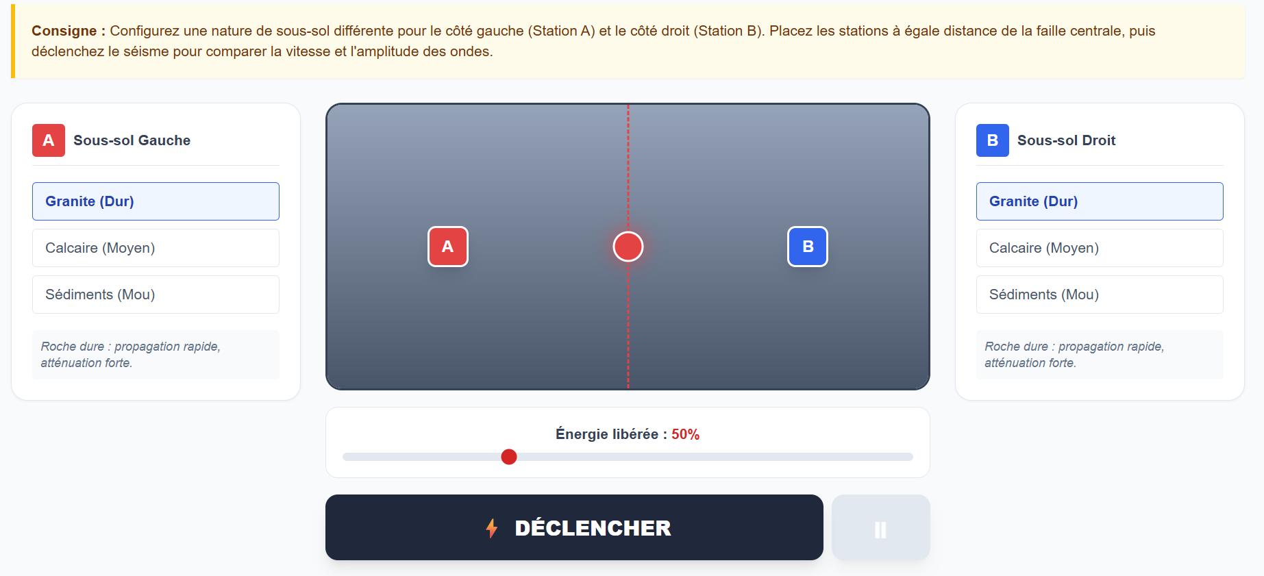 Capture d'écran du simulateur