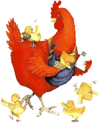 illustration poule rousse