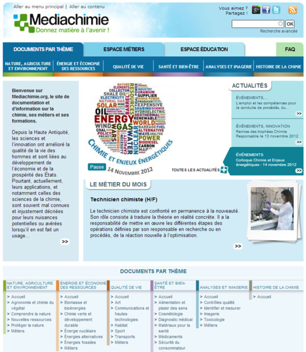 Capture d’écran du site mediachimie.org
