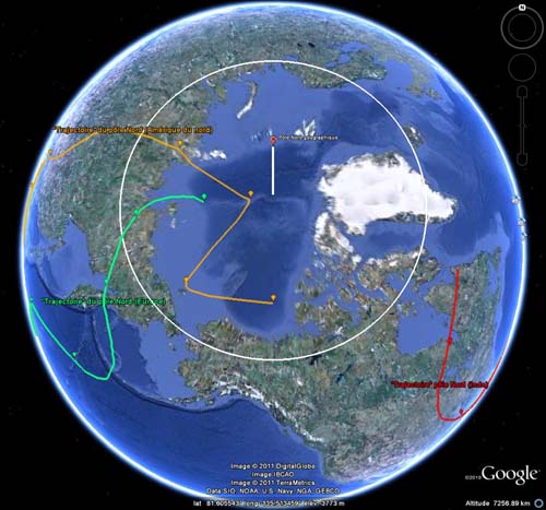 Les "trajets" du pôle Nord du Carbonifère à l’Eocène 