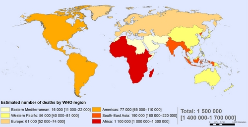 Distribution géographique du VIH