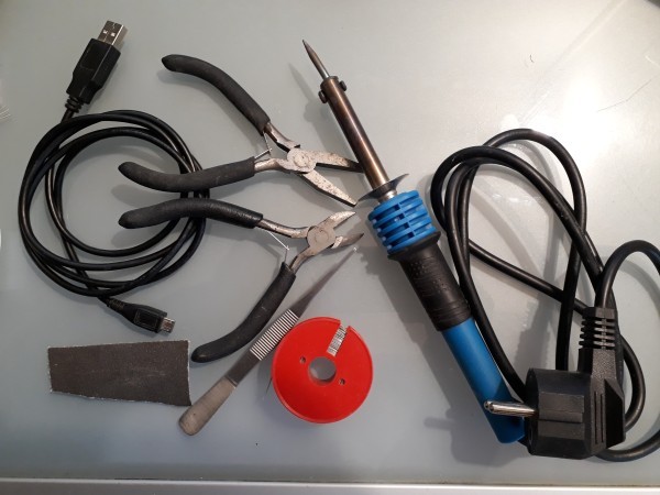 Outils nécessaires pour la réalisation d'un module et d'un capteur (imprimante 3D exclue)