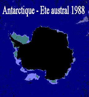 image de l'Antartique en été (1988)