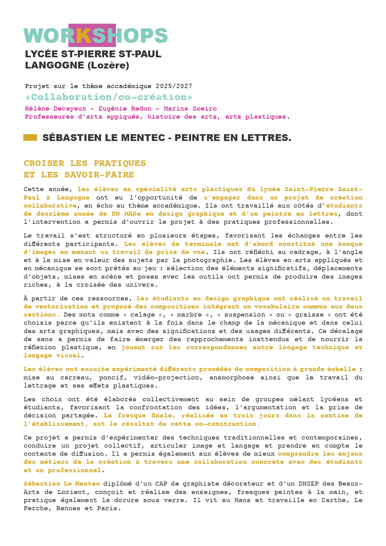 texte projet