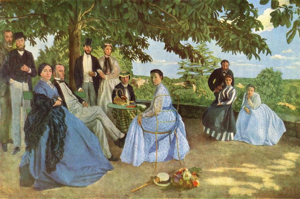 La peinture "La réunion de famille" de Frédéric Bazille