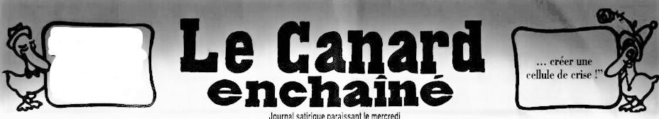 Le bandeau de la Une du Canard enchaîné