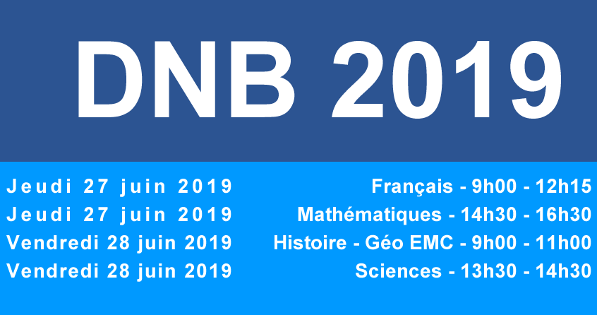 DNB dates des épreuves