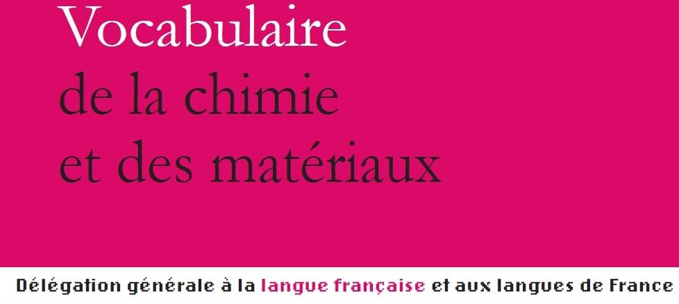 Logo Vocabulaire de la chimie et des matériaux