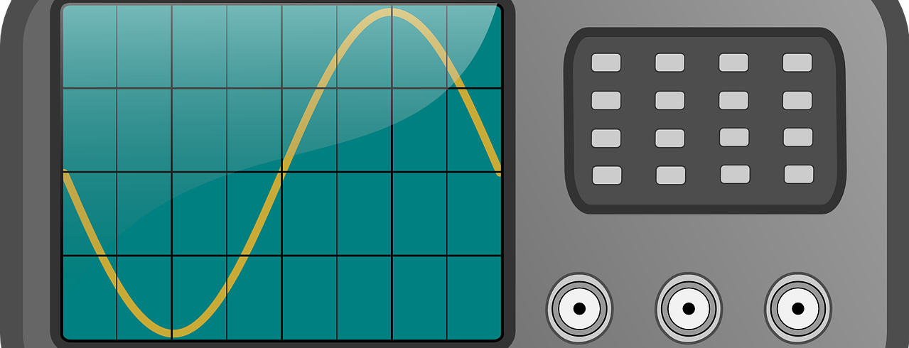 Oscilloscope avec un signal sinusoïdal