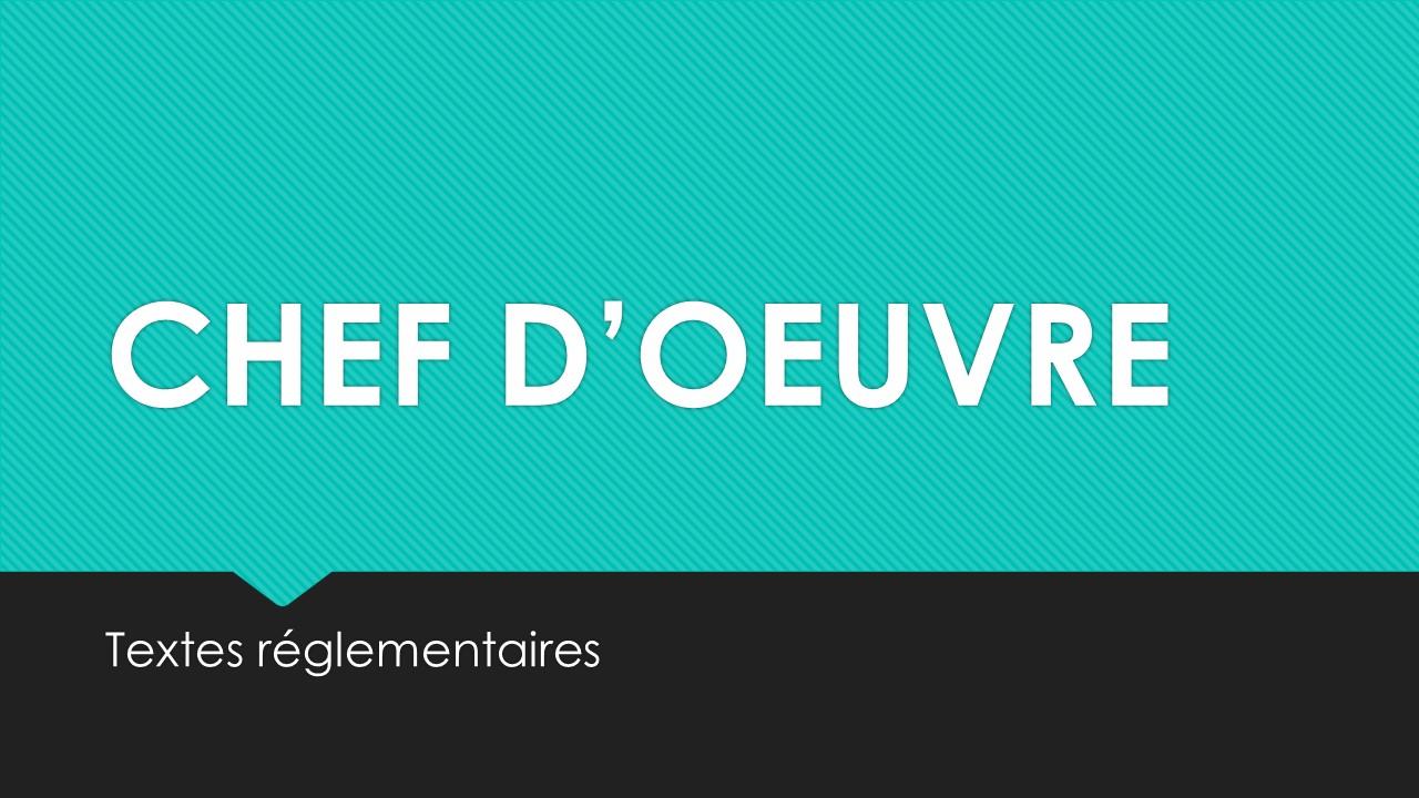 Logo chef d'oeuvre