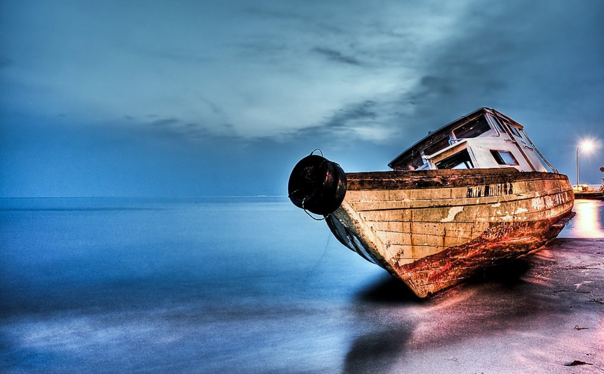 bateau sur la plage