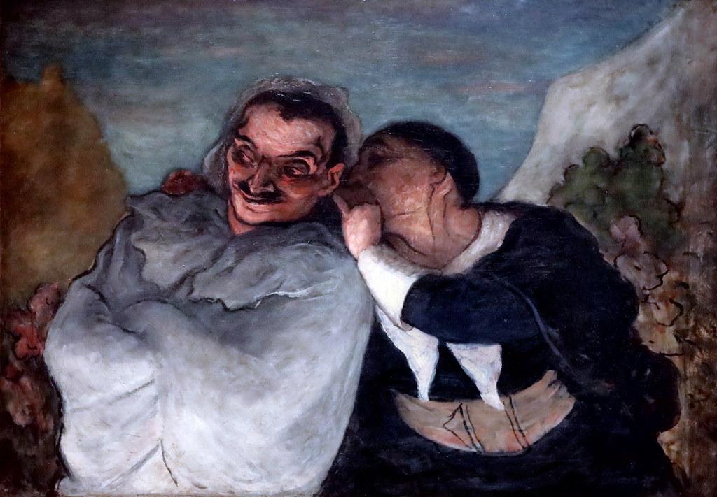 tableau de Daumier, Crispin et Scapin, vers 1864, Musée d'Orsay