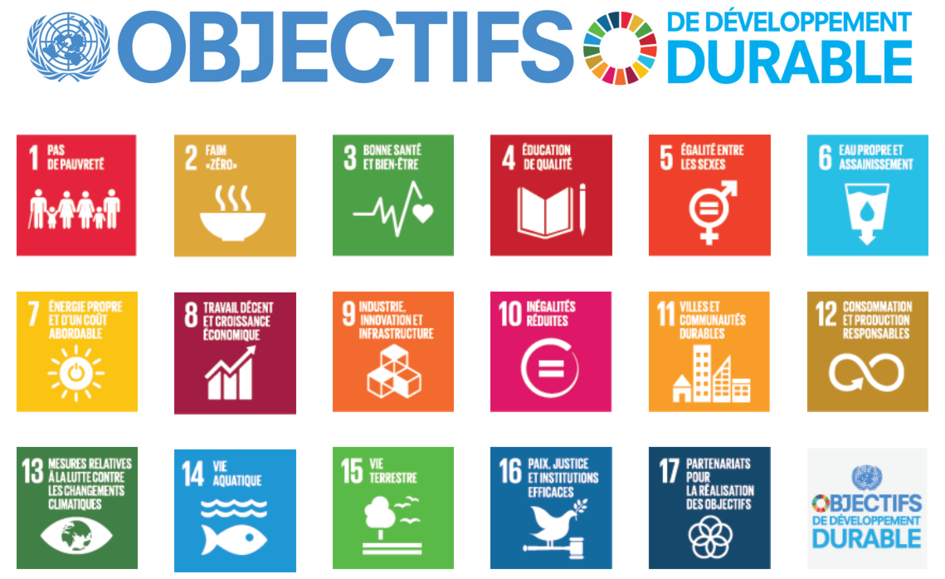 Visuel objectifs de développement durable de l'ONU