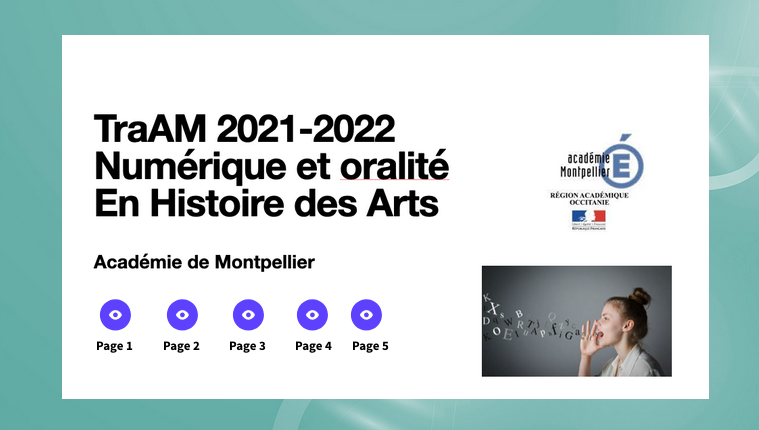 Traam  Histoire des Arts 2022