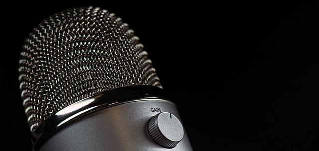 Photographie d’un microphone