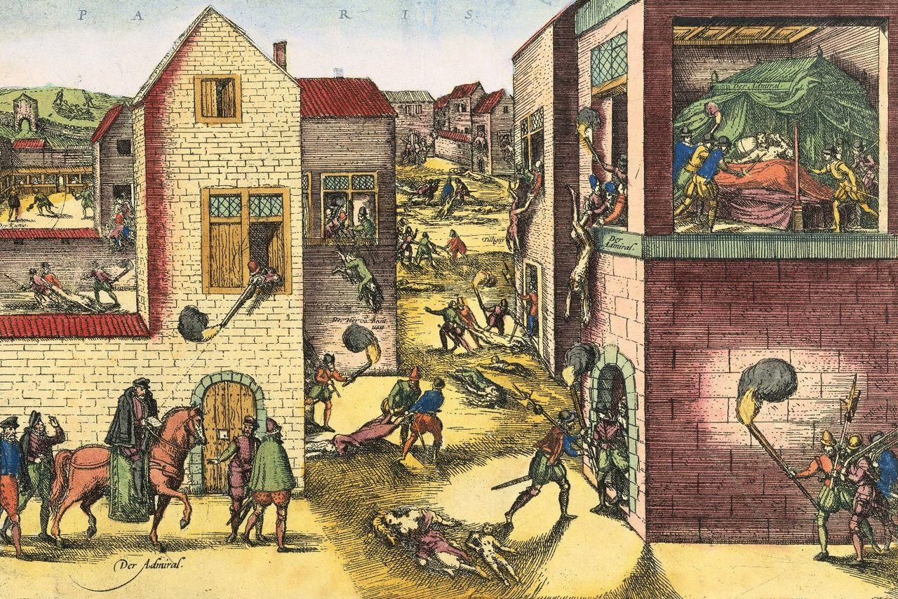 Gravure de Frans Hogenberg, xvie siècle.