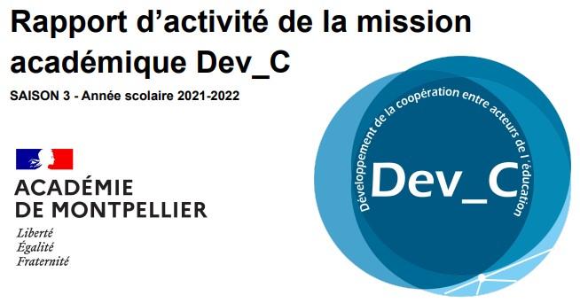 visuel rapport d'activité DevC 2021-2022