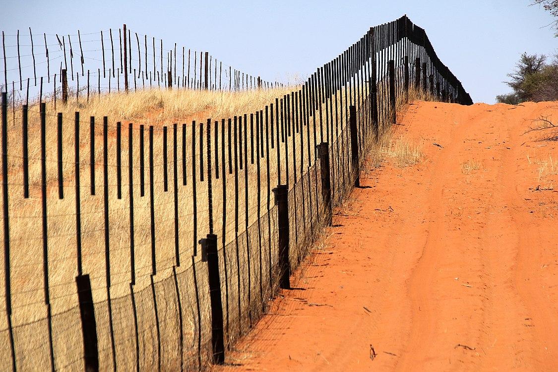 frontière entre la Namibie et le Botswana