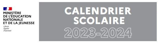 Calendrier 2023 - 2024