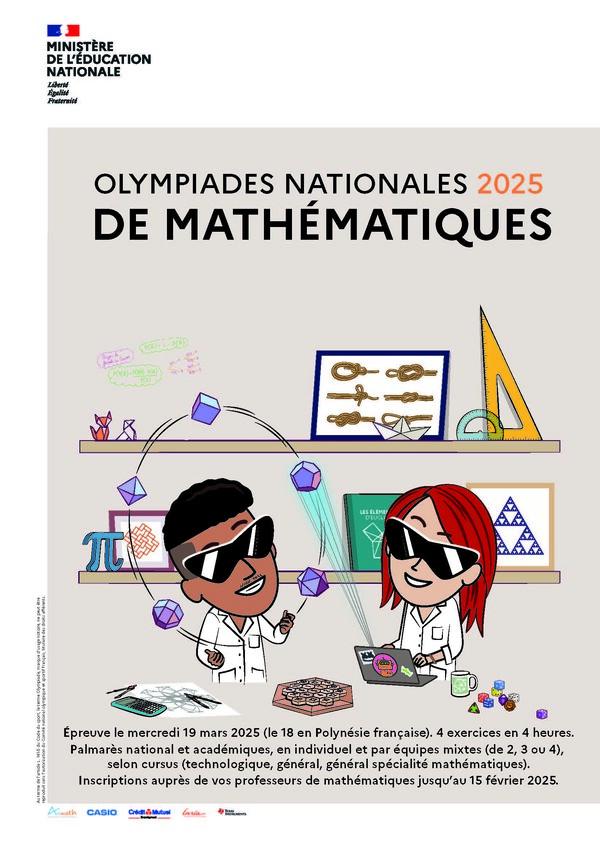 Affiche Olympiades Maths 1ère 2025