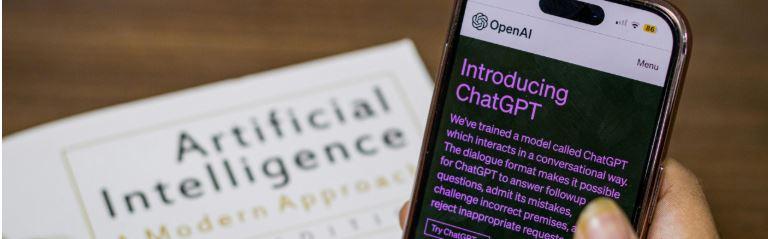Un smartphone avec chatGPT dessus