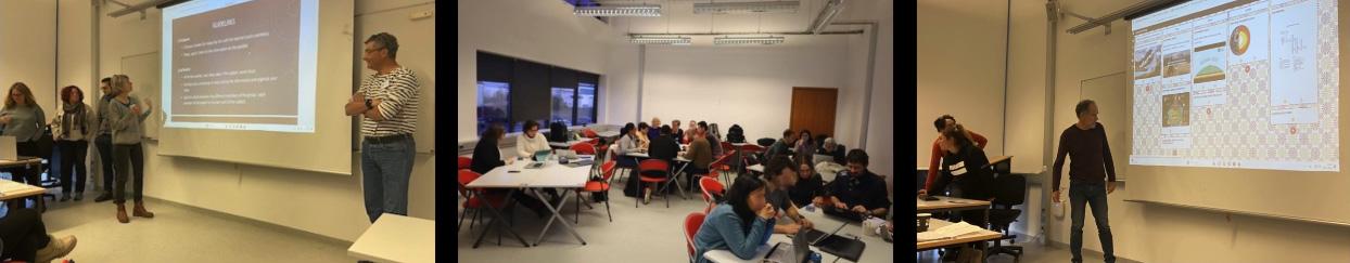 Photos des séances de travail entre enseignants