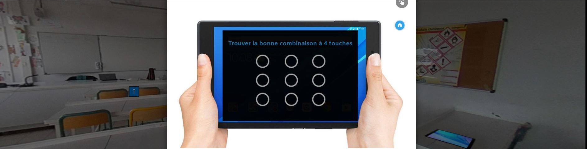 Un code à trouver sur une tablette