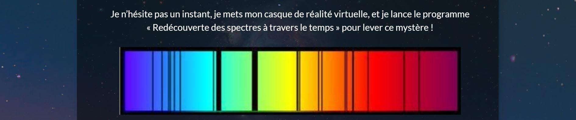 Capture Histoire de spectre : un spectre de raies d’absorption