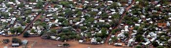 Vue aérienne du camp de réfugiés Ifo Dadaab au Kenya