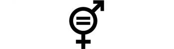 Symboles Femme et Homme avec un signe égal