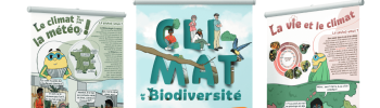 panneaux de l'exposition Climat et biodiversité