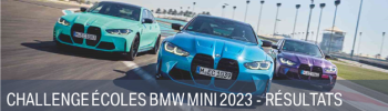 Affiche des résultats challenge écoles BMW MINI 2023