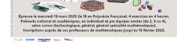 Affiche Olympiades Maths 1ère 2025