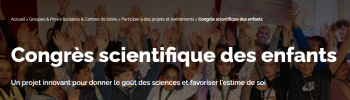 congrès scientifique des enfants