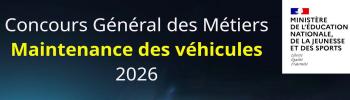 Affiche qui promotionne le concours général des métiers de la maintenance des véhicules